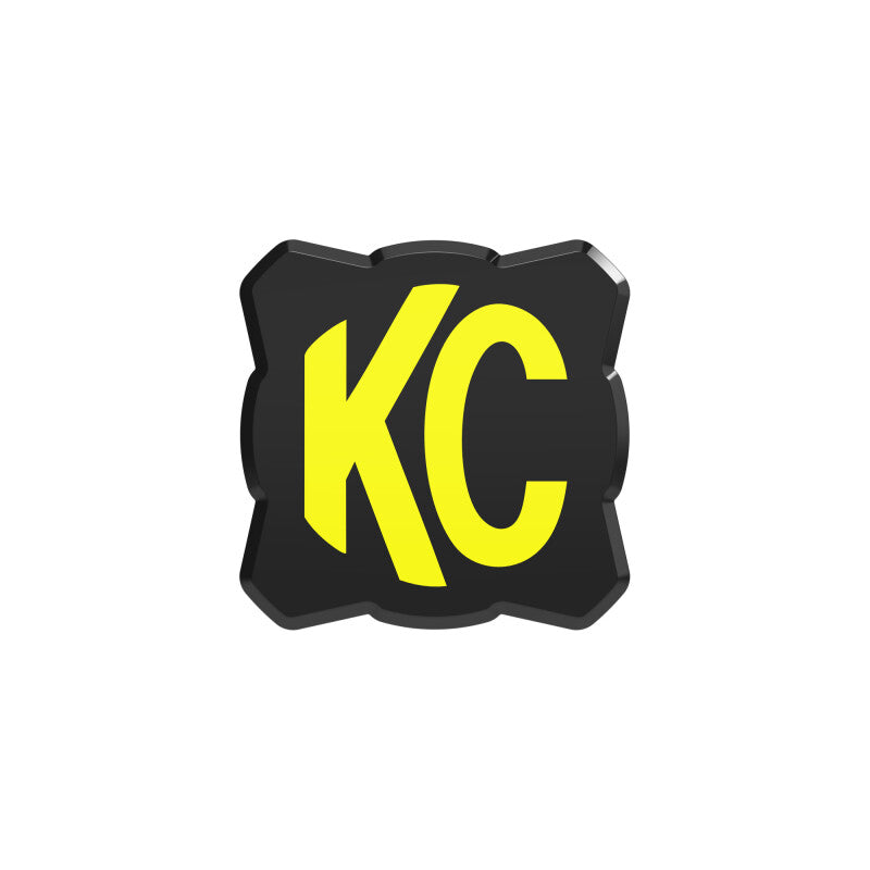 KC HiLiTES Couvercle de phare simple FLEX ERA 1 SEULEMENT (noir/logo KC jaune)