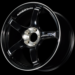 Advan TC-4 SE 17x9.0 / +45 Offset / 5x114.3 / 73mm Bore / Racing Gloss Black and Diamond Cut