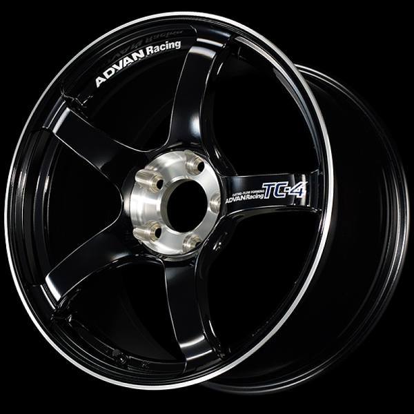 Advan Roue TC-4 SE 17x9.0 / +45 déport / 5x114.3 / 73mm alésage / noir brillant Racing et coupe diamant