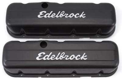 Edelbrock Couvre-soupapes haut Signature Series Chevrolet 1965 et plus récents 396-502 V8 - noir