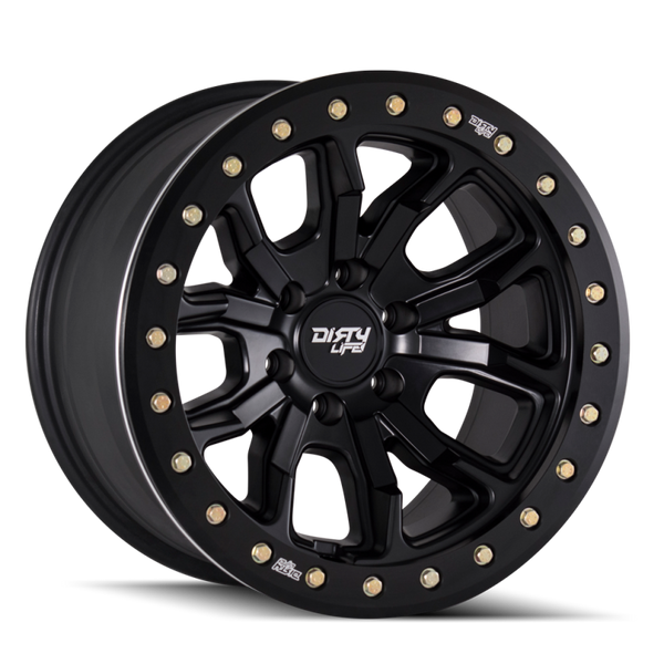 Dirty Life Roue beadlock 9303 DT-1 17x9 / 8x170 / déport -12mm / moyeu 130.8mm - noir mat