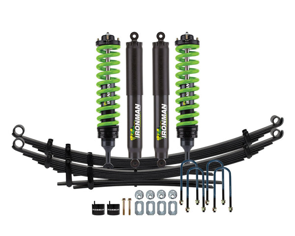 Ironman 4x4 3" Foam Cell Pro Lift Kit, Stage 1 — 2021+ Ford F-150 — Front Heavy / Rear Heavy Load, Green Springs (FOR015CCKPS1P-G)