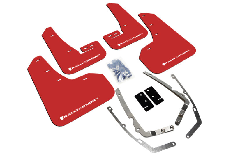 Rally Armor Garde-boue UR 15-21 MKVII VW Golf/GTI - rouge avec logo blanc