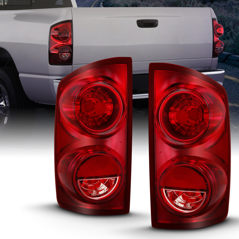 ANZO Feu arrière à lentille rouge 2007-2009 Dodge Ram 1500 (d'origine)