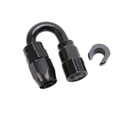 Russell Performance Embout de tuyau noir 180 degrés à déconnexion rapide SAE femelle de 5/16 po vers tuyau -6