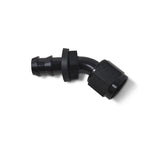 10AN Twist-Lok 45 Degree Hose Ends With Black Finish