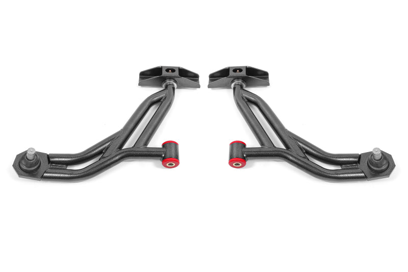 BMR 10-14 Ford Mustang / Shelby GT500 Non-Adj. Lower A-Arms (Poly/Delrin) - Black Hammertone