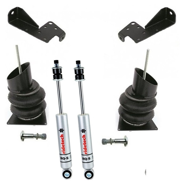 Ridetech Ensemble de ressorts pneumatiques CoolRide et d'amortisseurs RQ-S avant 58-64 Impala (pour utilisation avec bras d'origine)
