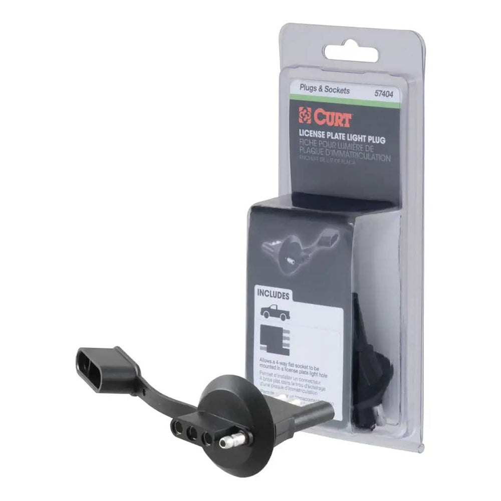 CURT 4 Flat to 4 Flat 1.25 in Diameter Plug Packaged