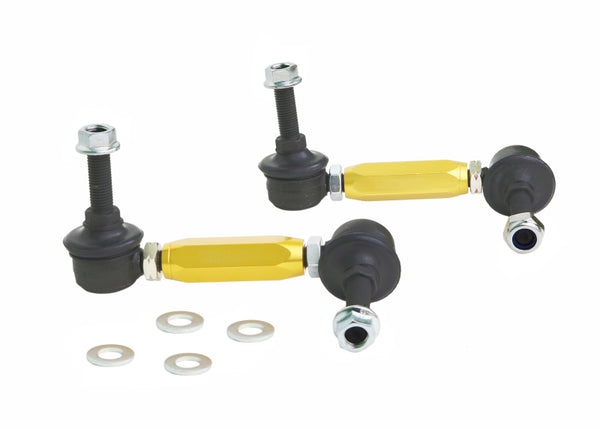 Whiteline Ensemble de biellettes de barre stabilisatrice universelles robustes réglables à rotule en acier avec goujon à rotule 10mm