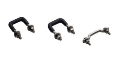 Kentrol Ensemble d'attaches de pare-brise 55-86 Jeep CJ - argent poli