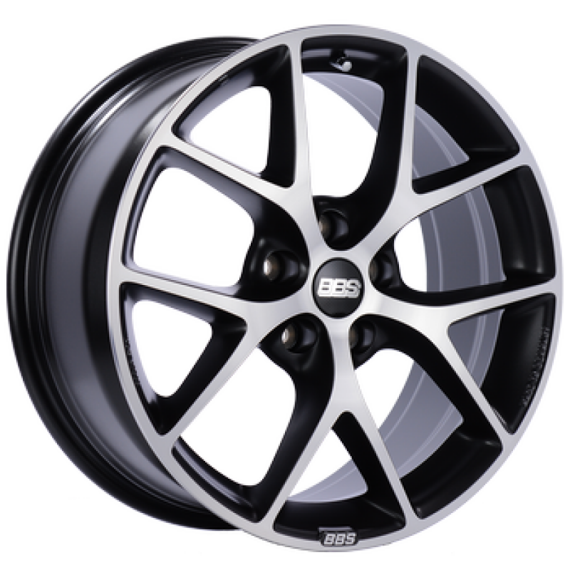 BBS Roue SR 19x8.5 5x114.3 ET35 - noir satiné, face taillée au diamant - PFS/agrafe 82mm requis
