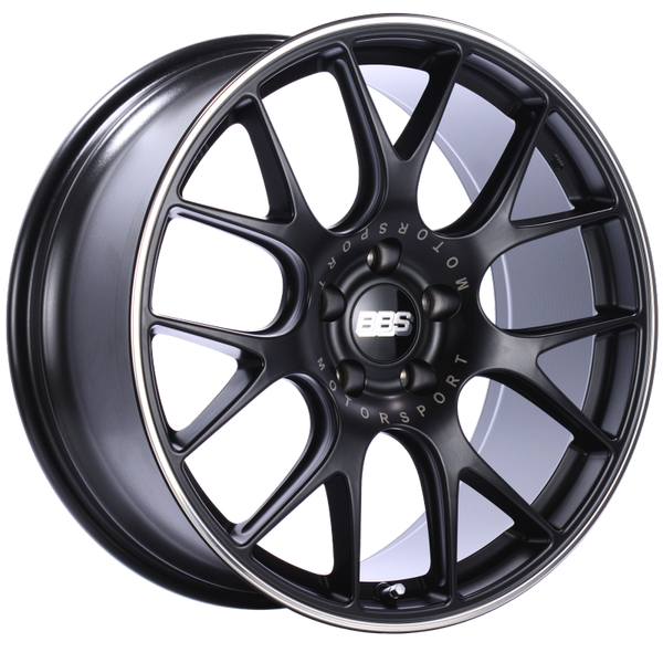 BBS Roue CH-R 20x9 5x120 ET24 à protège-jante poli - noir satiné - PFS/agrafe 82mm requis