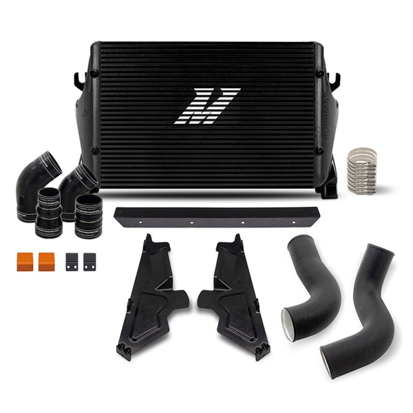 Mishimoto Ensemble de refroidisseur intermédiaire 2019+ Dodge Ram 6.7L Cummins / refroidisseur noir - tuyaux WBK