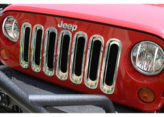 Rugged Ridge Chrome Grille Inserts — 2007-2018 Jeep Wrangler JK (11306.20)