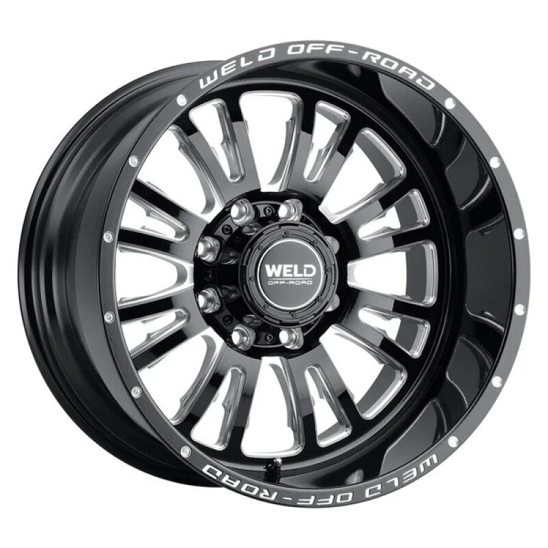 Weld Slingblade Wheel 20x9/8x165.1 BP/0 Offset/ 5 BS/125.1 Bore Gloss Black MIL