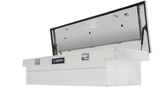 Lund Tool Box Checker Plate Full Length Cross Over W/Plywood Liner 60.5in Wide (LN5400CAN)