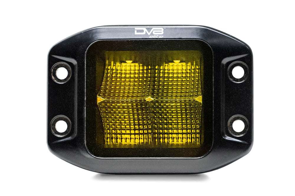 DV8 Offroad 3In Elite Series LED Amber Flush Mount Pod Light (BE3FMW40W-A)