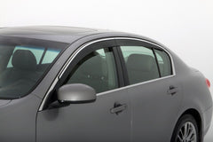 Husky Liners Low Profile Ventvisor Deflector - Smoke with Chrome Trim - Outside Mount - 6 pc.