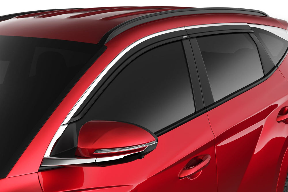 Husky Liners Low Profile Ventvisor Deflector - Smoke with Chrome Trim - Outside Mount - 4 pc. (2884068)