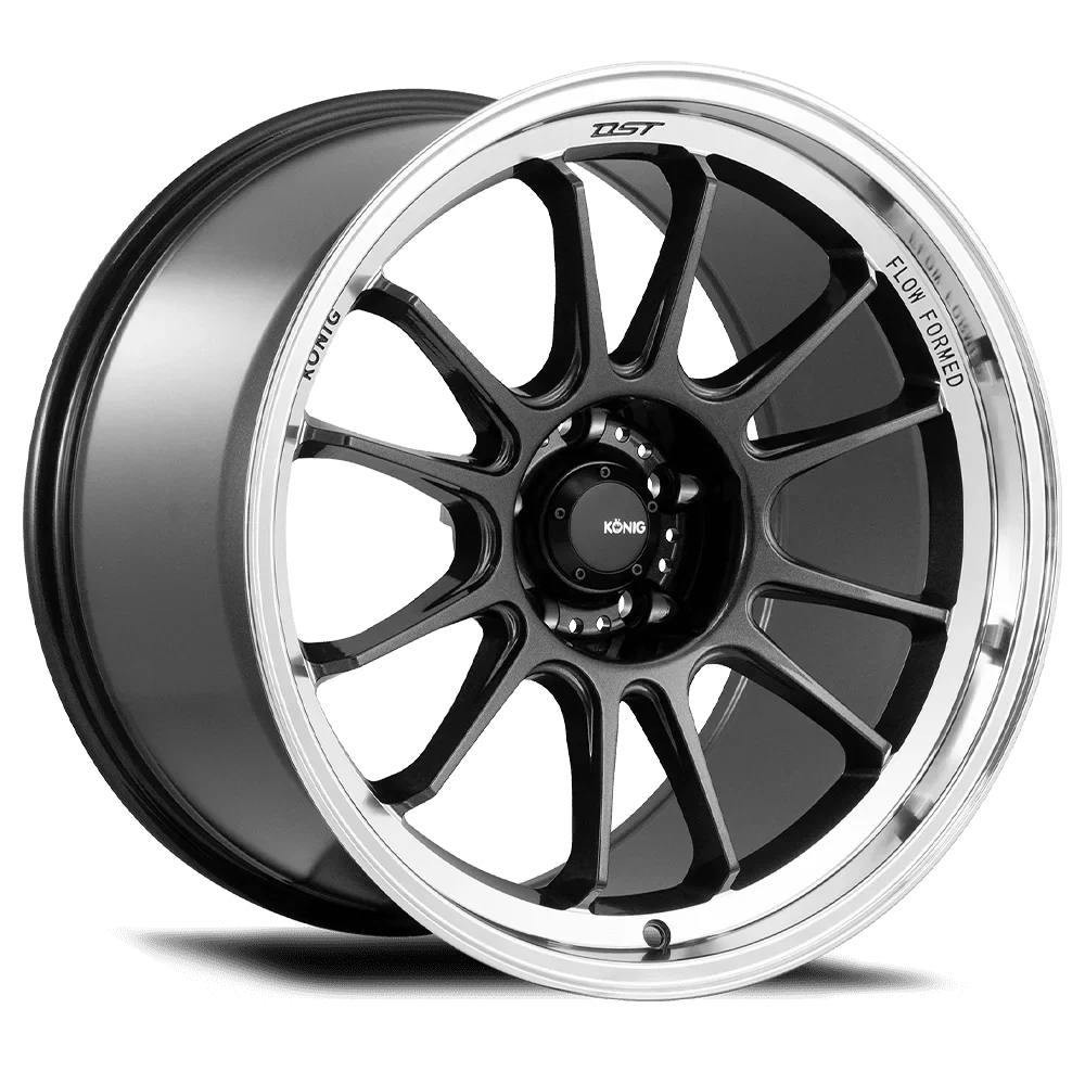 Konig Roue Hypergram 18x11 5x114.3 ET40 - carbone métallisé avec rebord usiné