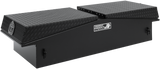 Highway Product 71 X 16 X 23 GULL WING TOOL BOX WITH SMOOTH BLACK BASE, BLACK DIAMOND PLATE LID - 3412-015-BK62