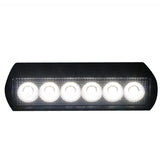6 x 1.5in 24-Watt Rectangle IQ Series Auxiliary LED Flood Beam Light - Industrial Grade Quadruplex Optical System