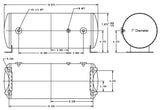 3 gallon aluminum air tank with two 1/4" npt ports and one 1/8" npt port.