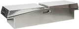 Highway Product 71 X 16 X 23 GULL WING TOOL BOX WITH SMOOTH ALUMINUM BASE, DIAMOND PLATE LID - 3412-005