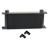 Derale 16 Row Series 10000 Stack Plate Oil Fluid Cooler, 90 degree swivel -8AN (51688)