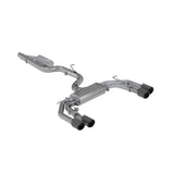 3in. Cat-Back. Quad Split Rear Exit. Active. T304. CF Tips (S46043CF)