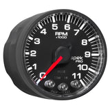 GAUGE, TACH, 2 1/16", 11K RPM, W/ SHIFT LIGHT & PEAK MEM, BLK/BLK, SPEK-PRO — Red (P336328)