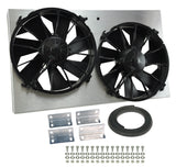 Derale Powerpack - High Output Dual 12" Electric RAD Fan/Aluminum Shroud Kit (16825)