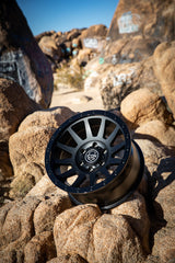 Icon Vehicle Dynamics Icon Alloys Compression Dbl Blk 17 X 8.5/6 X 5.5/25 mm/5.75" Bs