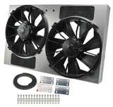 Derale Powerpack - High Output Dual 12" Electric RAD Fan/Aluminum Shroud Kit (16836)