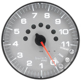 GAUGE, TACHOMETER, 5", 11K RPM, W/SHIFT LIGHT & PEAK MEM, SILVER/BLACK, SPEK-PRO — Red (P239228)