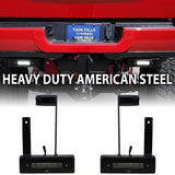 2013-Current Dodge Ram 2500 Hitch Bar Reverse 7in LED Flood Lighting Heavy Duty Bolt-On Blacked Out Kit with Heated Lens