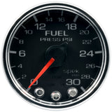 GAUGE, FUEL PRESS, 2 1/16", 30PSI, STEPPER MOTOR W/PEAK & WARN, BLK/CHRM, SPEK — Red (P316318)
