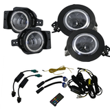2018+ Jeep JL 9 inch Adapted Headlight and 4 inch Foglight ColorSMART Combo Complete RGB Multi-Color kit - Smartphone Co