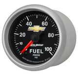 FUEL PRESS, 2-1/16", 100 PSI, DIGITAL STEPPER MOTOR, CHEVY GOLD BOWTIE