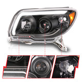 ANZO USA - LED Bar Projector Black Headlight - 111616