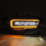 AlphaRex LED Projector Headlights Plank Style Design Midnight Black - 880705 - image 4