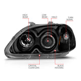 ANZO USA - Projector Headlight Set w/Halo - 121068