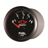 GAUGE, FUEL LEVEL, 2 1/16", 0OE TO 90OF, ELEC, CHEVY RED BOWTIE, BLACK