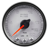 GAUGE, PYRO. (EGT), 2 1/16", 2000?F, STEPPER MOTOR W/PEAK & WARN, SLVR/BLK, SPEK — Red (P31022)