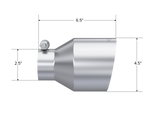 Tip. 4.5in. OD Out. 2.5in. ID. 6.5in Length. Single Wall. T304