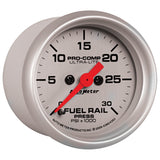 2-1/16" FUEL RAIL PRESSURE, 0-30K PSI, ULTRA-LITE — Red (4386)