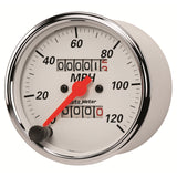 3-1/8" SPEEDOMETER, 0-120 MPH, ARCTIC WHITE (1396)