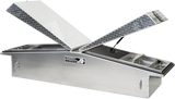 Highway Product 71 X 16 X 23 GULL WING TOOL BOX WITH SMOOTH ALUMINUM BASE, DIAMOND PLATE LID - 3412-015