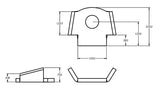 Shock tab with 5/8" hole.